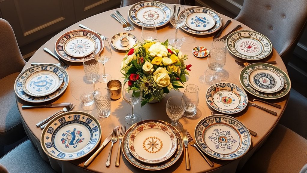 elegant dining plate sets