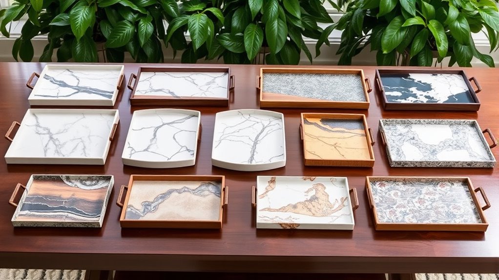 stylish multifunctional serving trays